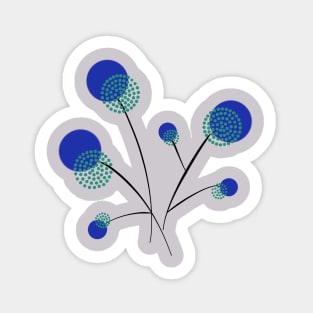 Filigrane Blumen Blau Sticker